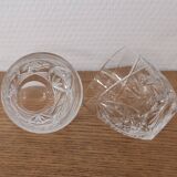 Presentation service 8 glasses and its Bohemian Cristal style dish