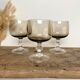 Set of 6 smoked glasses luminarc france