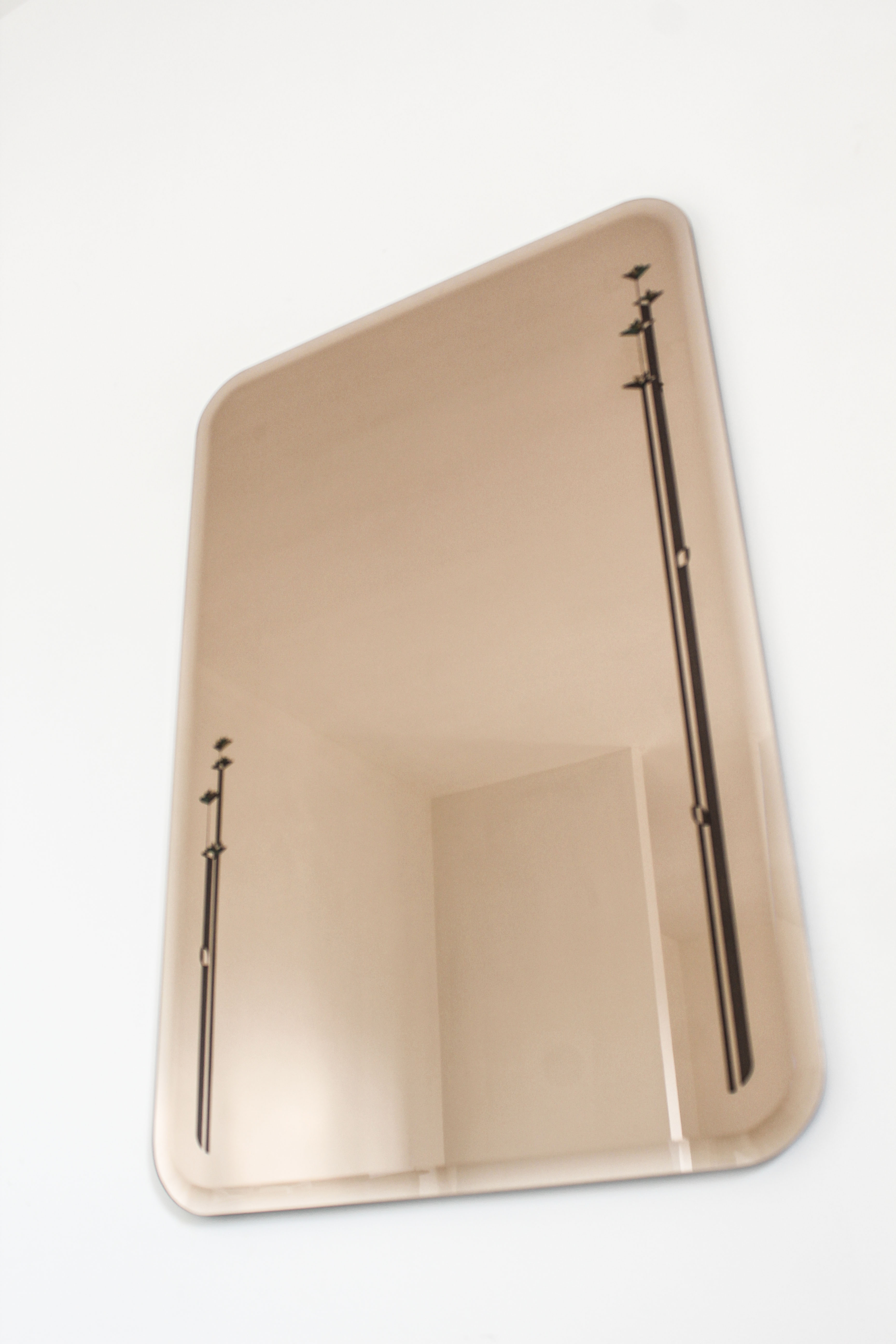 Smoked glass mirror, Italy 50s.