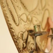 Pair of large baroque style mid-century Swedish brass sconces
