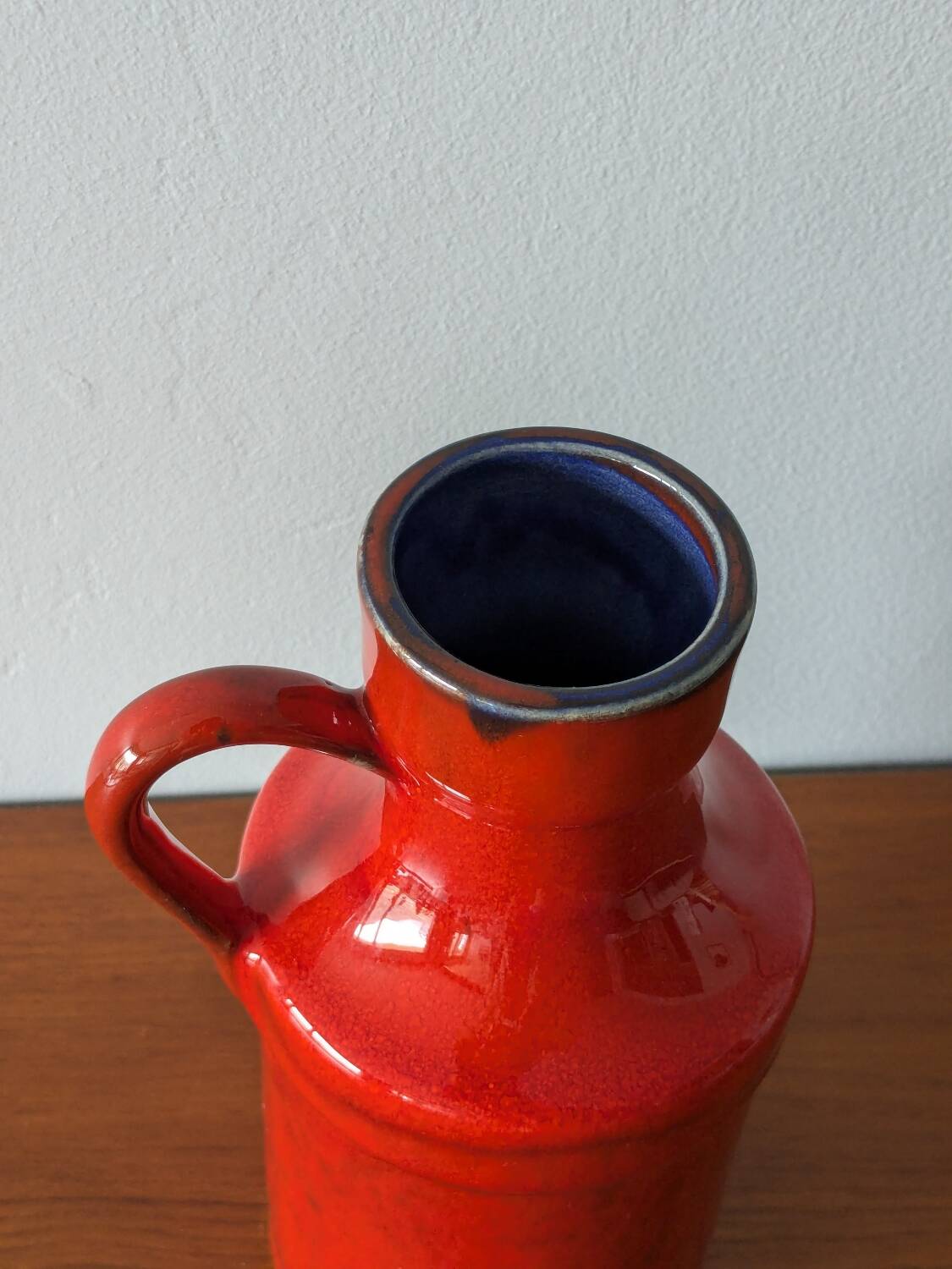 Vintage red ceramic vase