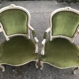 Pair of armchairs Louis XV style
