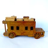 Handmade wooden bus