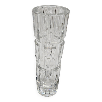 Vintage crystal tube vase