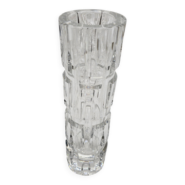 Vintage crystal tube vase