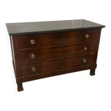 Empire chest of drawers, early 19th century period in mahogany veneer