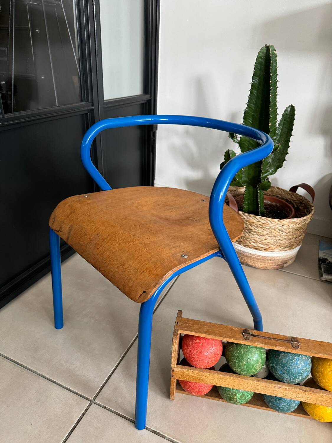 Chaise écolier enfant vintage