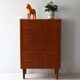 Scandinavian teak chest of drawers with 6 drawers from the 1950s/60s
