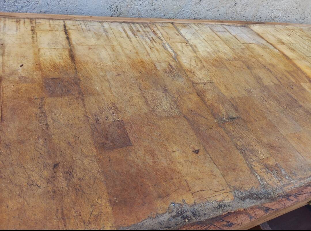 2-drawer block, butcher's shop, beautiful patina, wood color