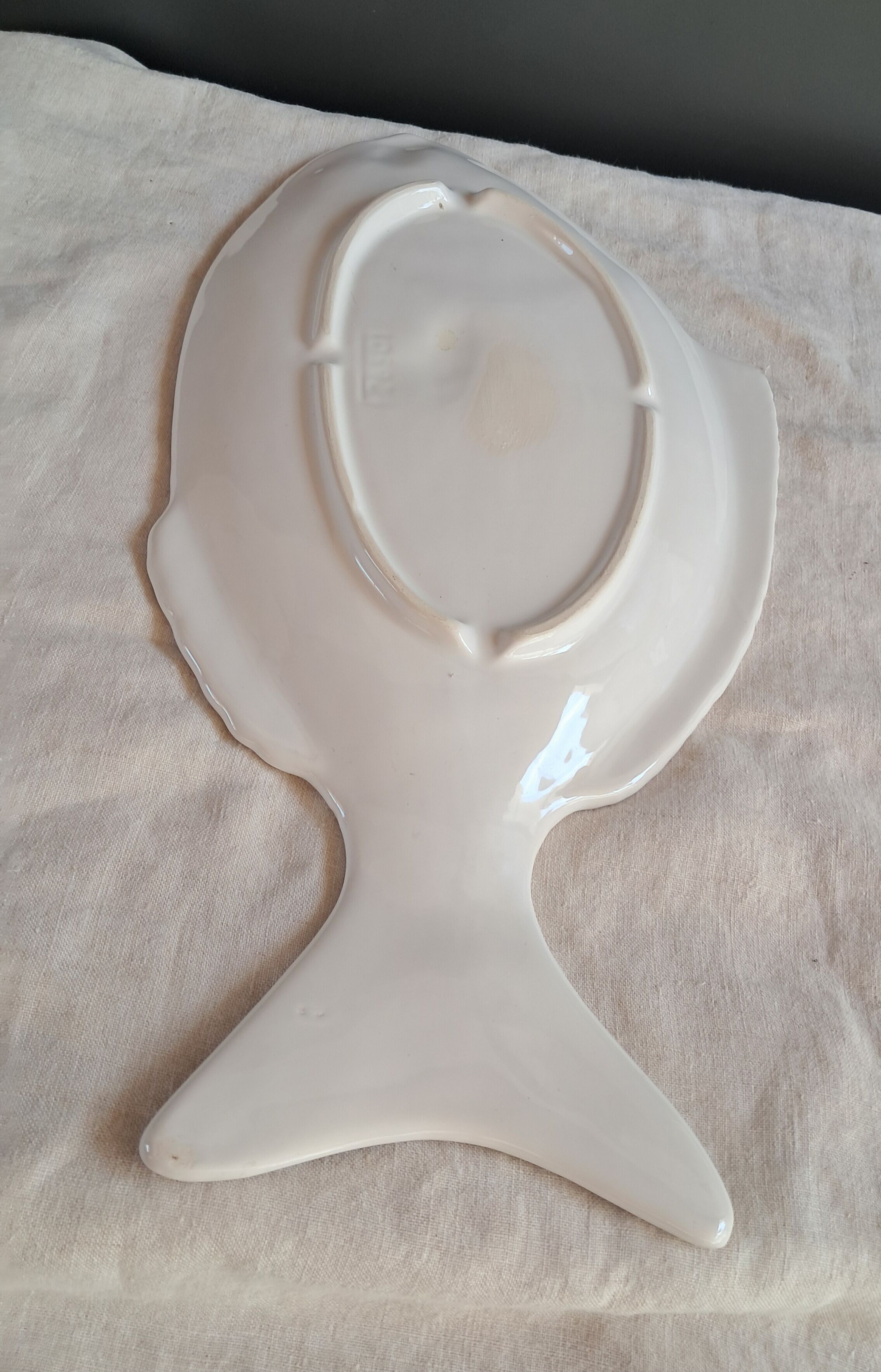 Vintage white ceramic fish serving set – Set of 4 pieces