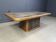 Table basse brutaliste en chêne et pierre, années 1970