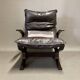 Fauteuil cuir 2 "design scandinave" 1950.