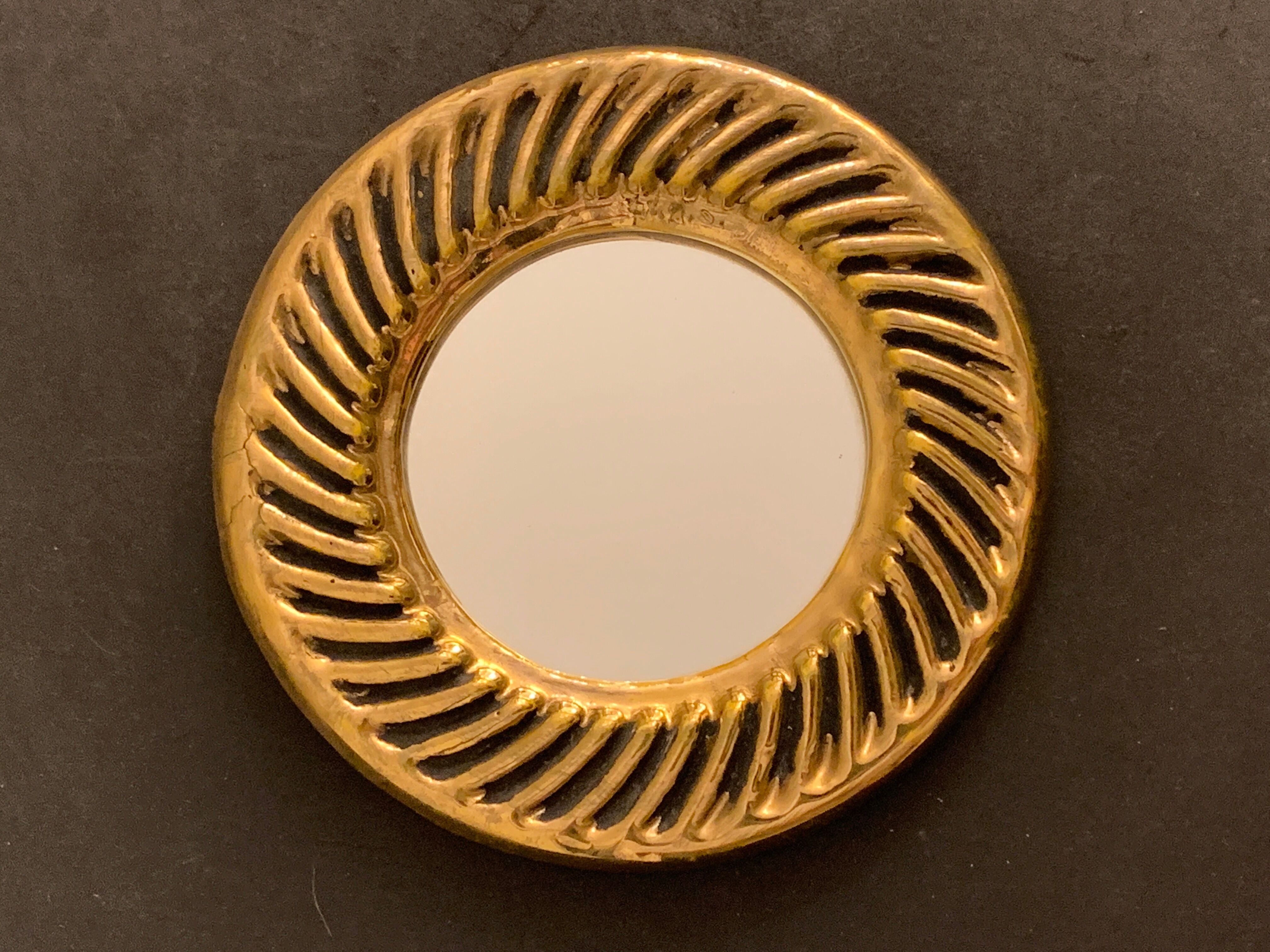 Miroir en céramique années 50/70