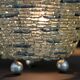Design oval glass table lamp from the 1970s