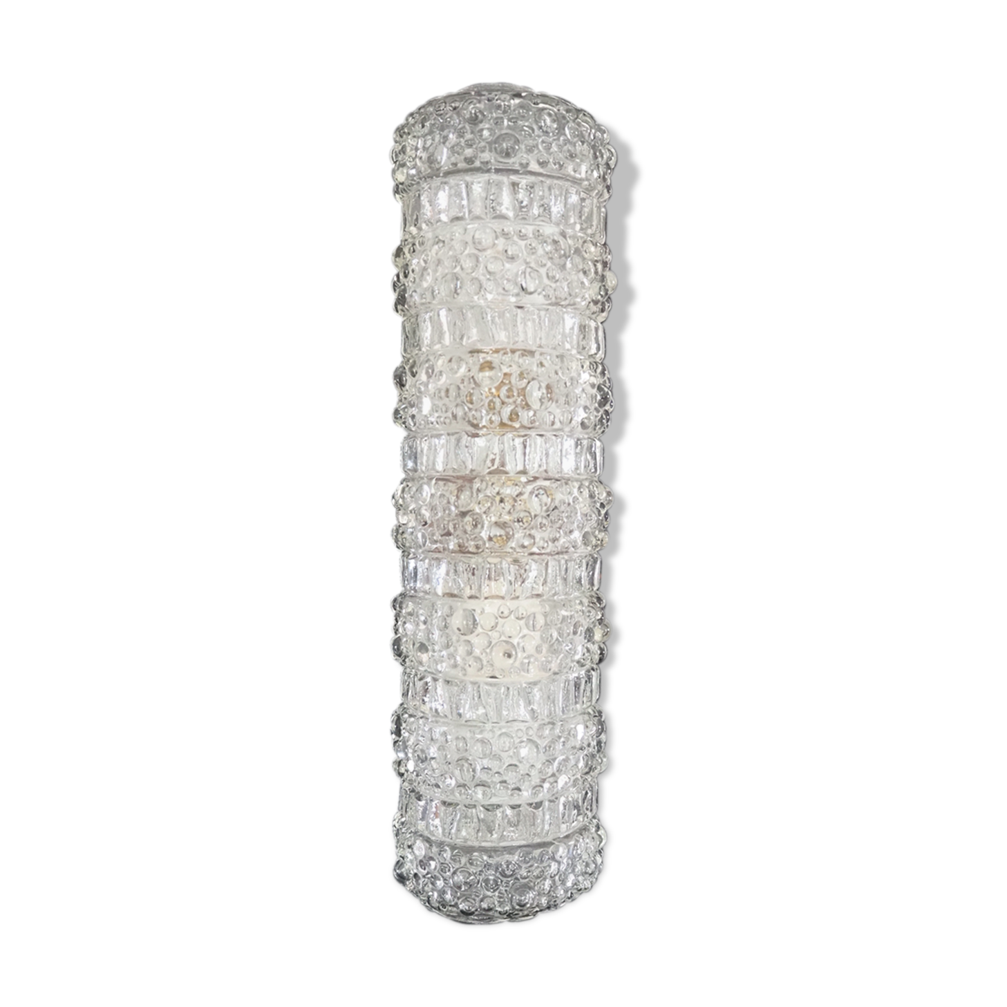 Transparent worked glass sconce from the 1950s