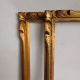 Pair of Montparnasse frames in gilded wood with circa 1960 leaf - 40 x 30 cm