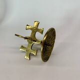 Brutalist bronze candleholder, 1970s