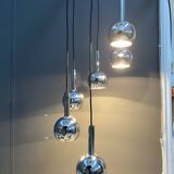 chrome 6 ball sphere lamp 1960s