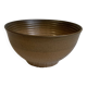 Large Longchamp glazed stoneware salad bowl, dating from the 1970s, in brown tones