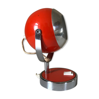 Lamp eye ball orange design years 70