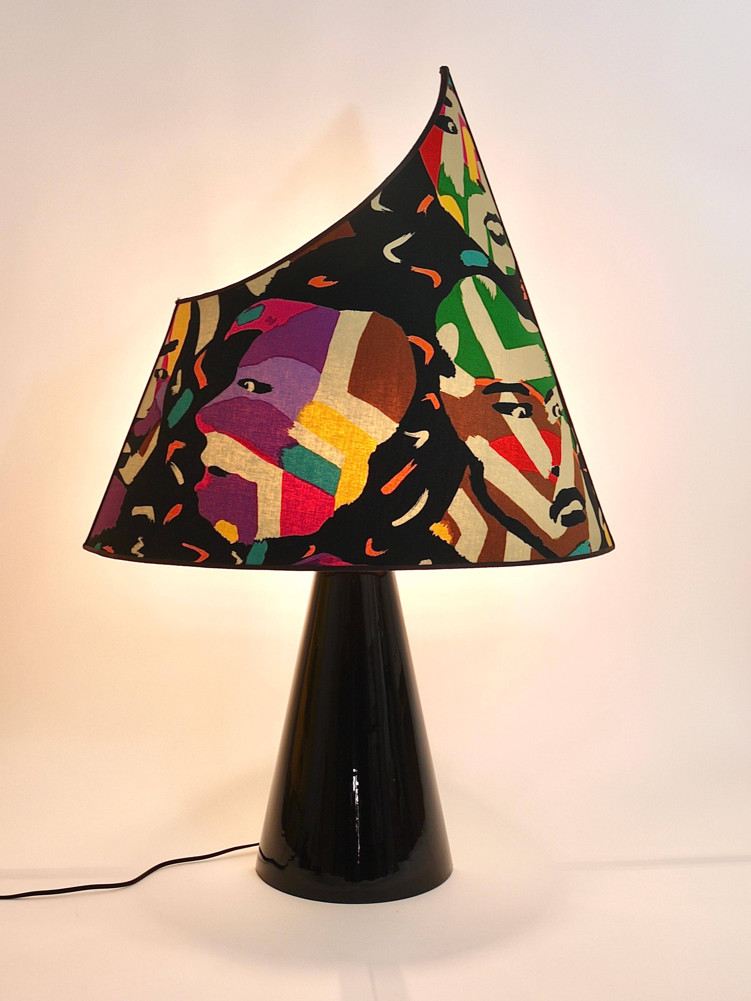 Postmodern table lamp Missoni by Massimo Valloto, Italy, 1980s