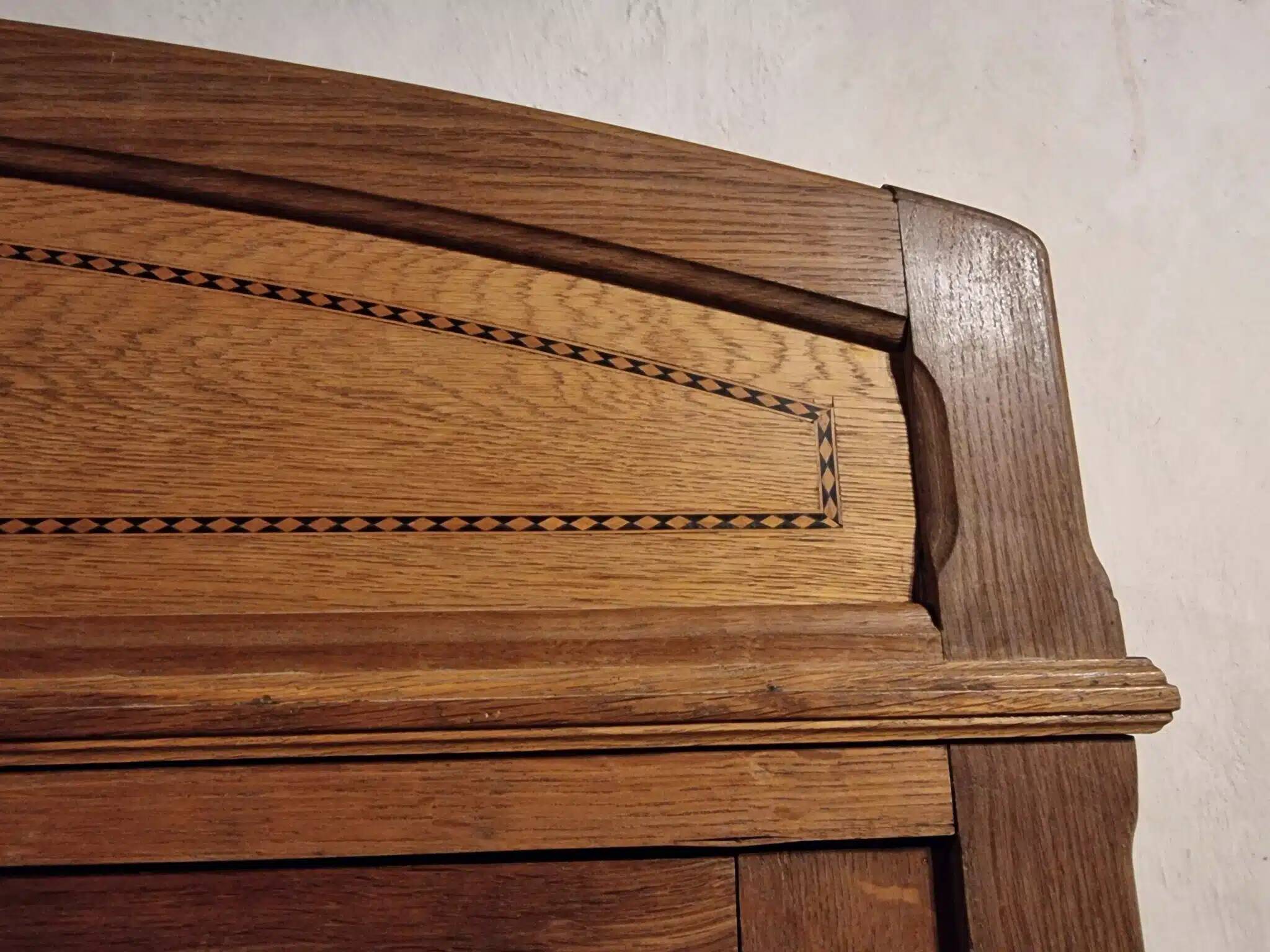 Vintage French oak wardrobe – circa 1920, with subtle Art Deco influences