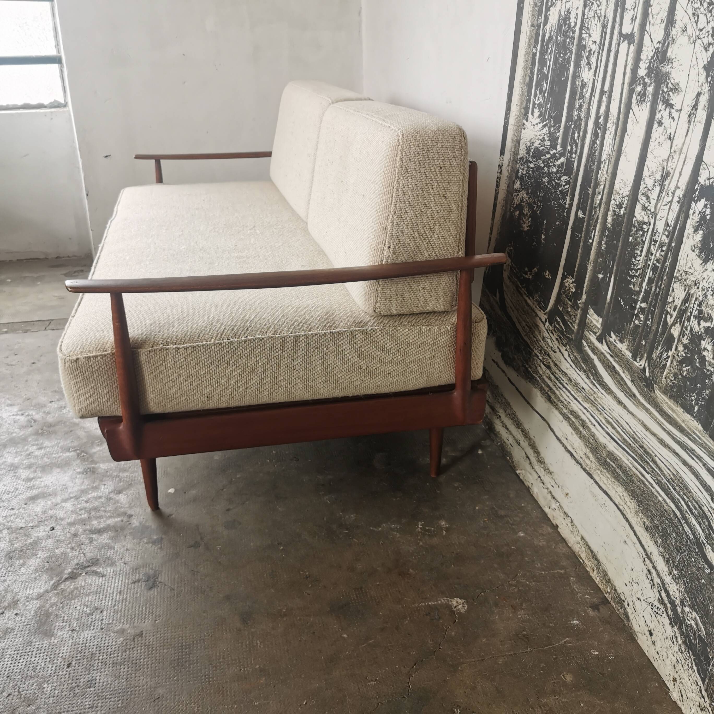 Bench, daybed knoll Antimotte vintage 60s