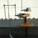 Floor lamp brushed jielde 3 arms of jeans louis domecq france 1960