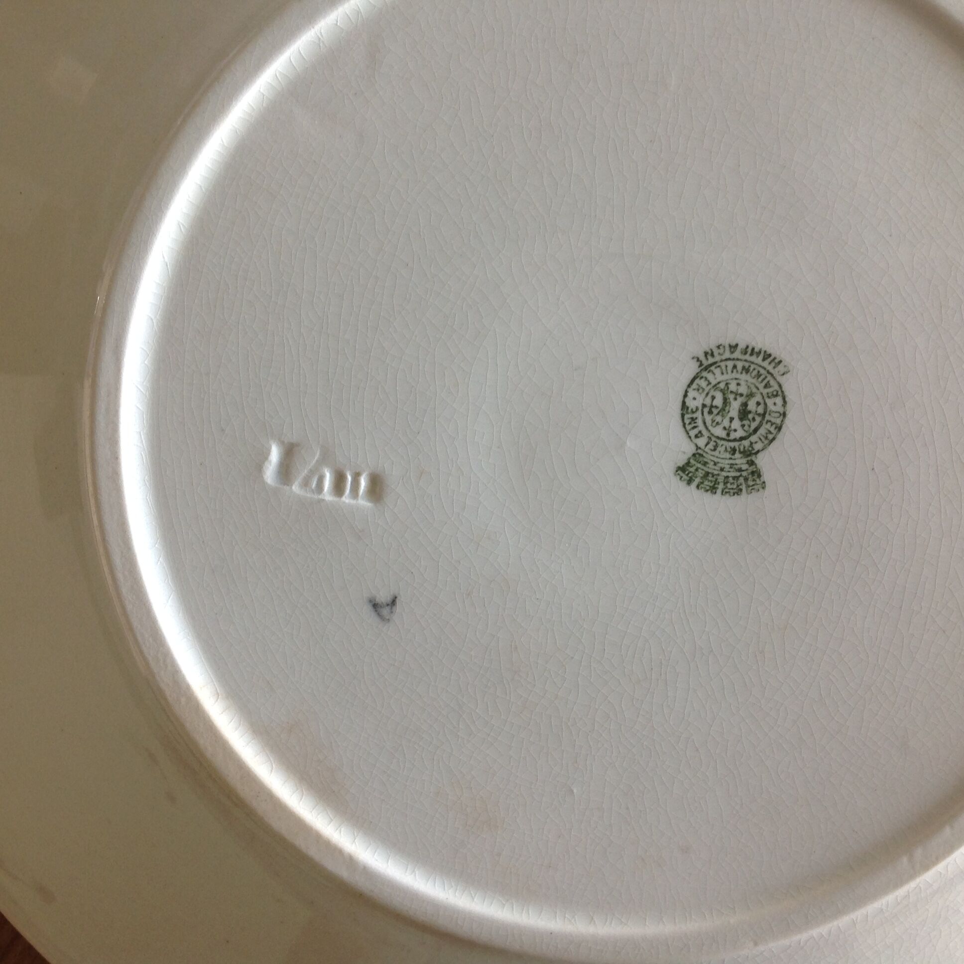 3 flat plates Badonviller champagne