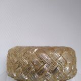 Wall-ceiling light in amber woven glass