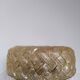 Wall-ceiling light in amber woven glass
