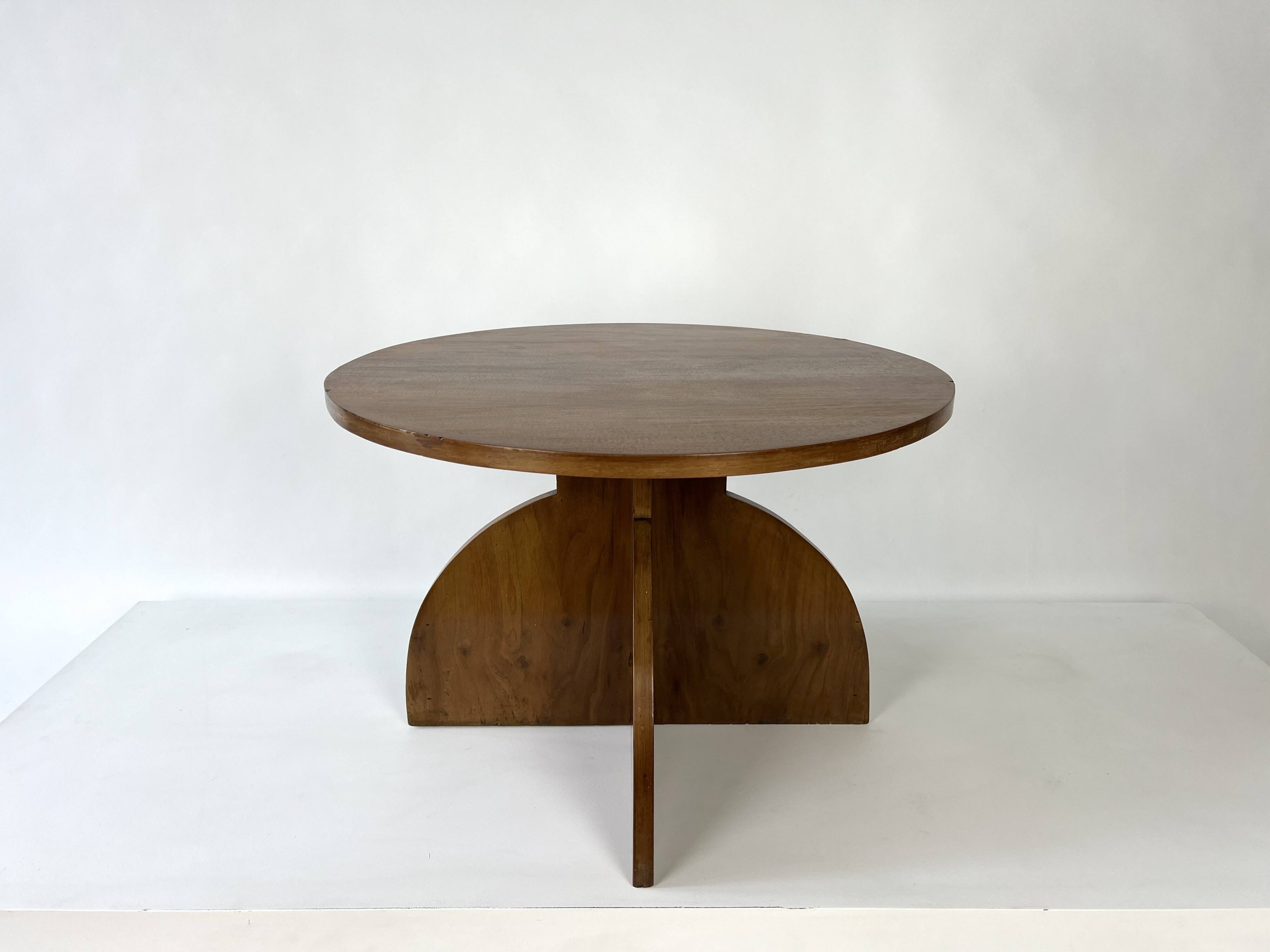 Modernist / Art Deco walnut occasional side table, circa 1930-50