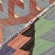 6x9 Green & Salmon Geometric Kilim Rug, 177x266Cm