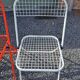 Series of 5 Talin folding metal chairs