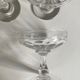 Set of 10 glasses of champagne 1870 in crystal ringing with flat ribs