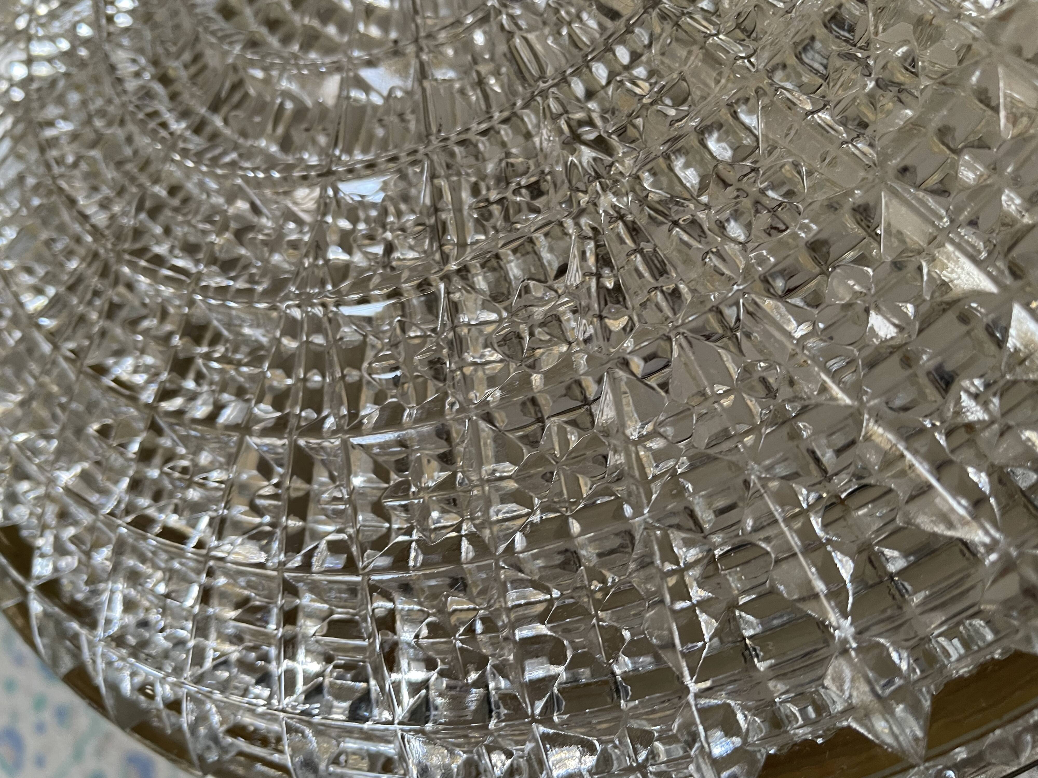 Plafonnier verre et doré