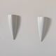 Pair of vintage wall lights in white lacquered metal, France, 1980.