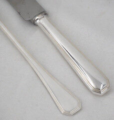 Christofle America, Art Deco, 2-piece silver-plated carving set.