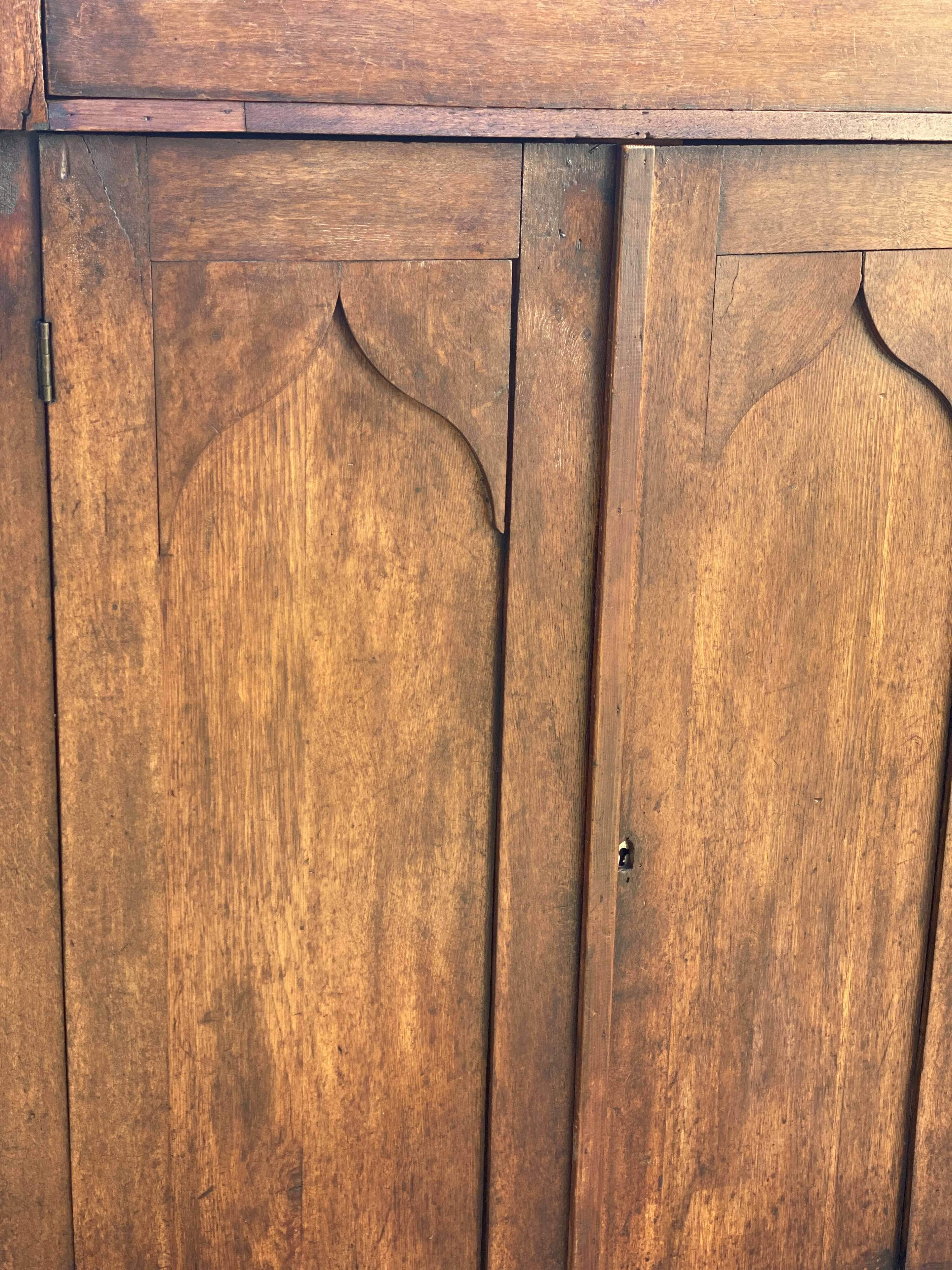 Biedermeier style oak wood cabinet