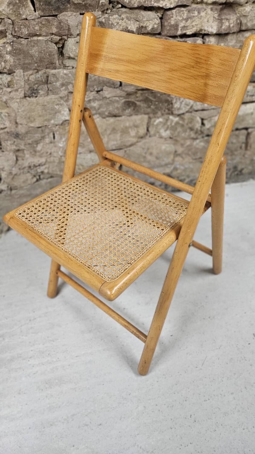 Folding cane chair from 1980