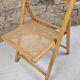 Chaise pliante cannage année 1980