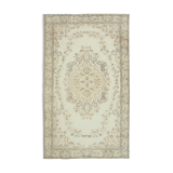 Handwoven anatolian beige carpet 174 cm x 294 cm
