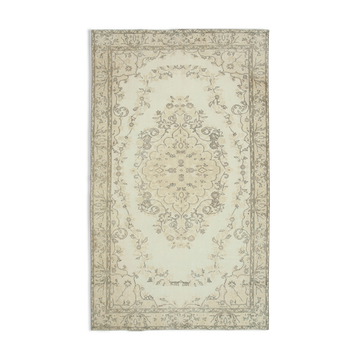 Handwoven anatolian beige carpet 174 cm x 294 cm