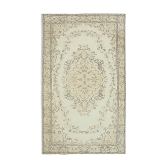 Tapis beige anatolien tissé à la main 174 cm x 294 cm