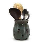 Ceramic pot for draining the cutlery of Jeanne and Norbert Pierlot