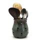 Ceramic pot for draining the cutlery of Jeanne and Norbert Pierlot