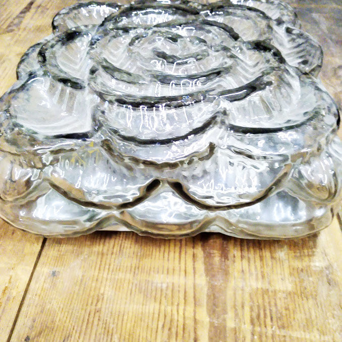 Murano glass square ceiling in the shape of a flower