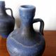 Pair of vintage blue ceramic jugs