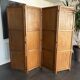 Old vintage 4-fan wooden screen