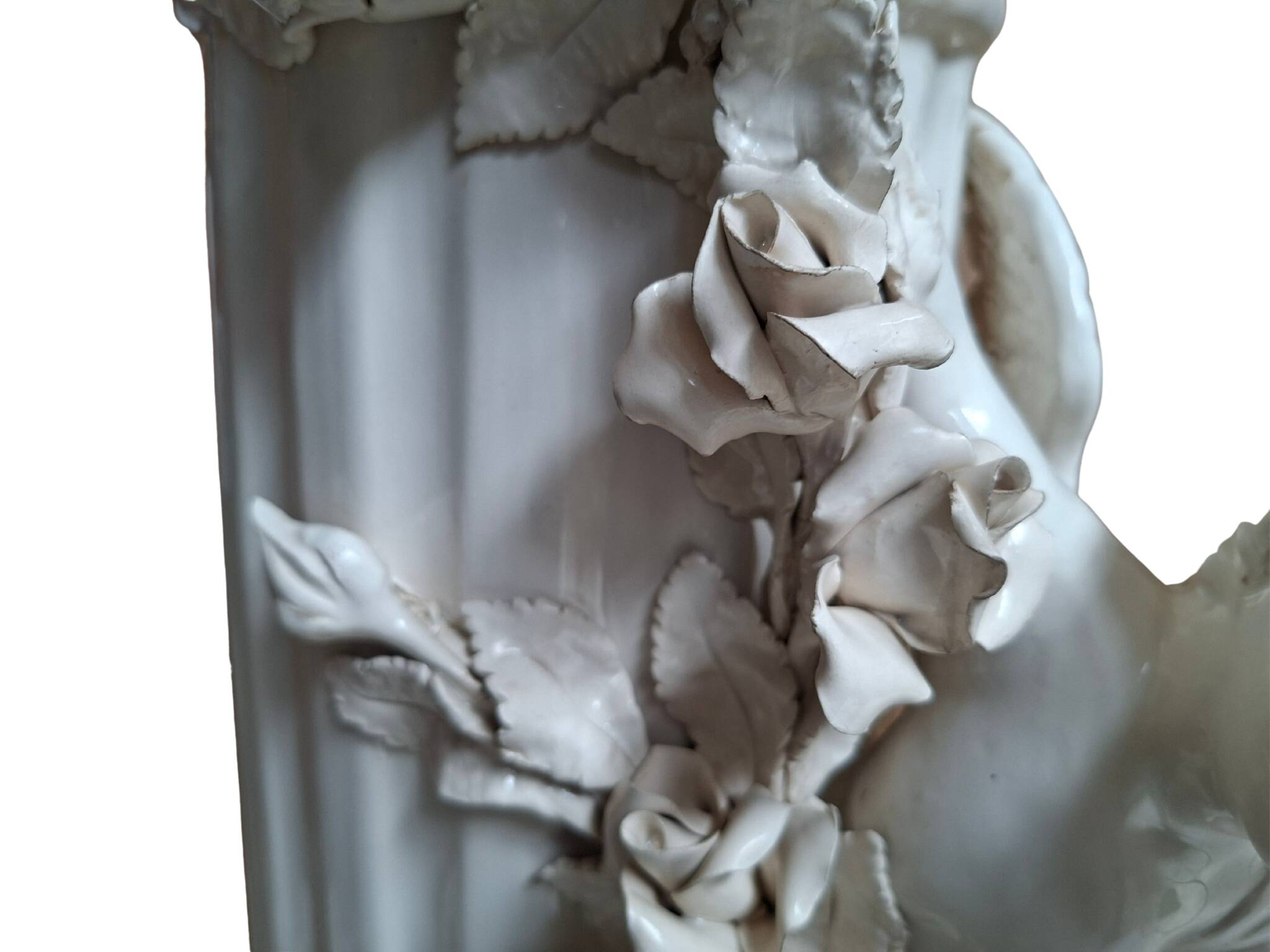 Elegante Colonna con Angeli in Ceramica – Stile Neo-Barocco (Anni '80)